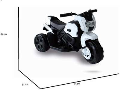 Giocattolo Moto elettrica per bambini moto giocattolo per bambini 1 anno 2 anni 3 anni con luci e marca avanti e dietro (bianca) Biemme