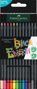 Cartoleria Astuccio cartone da 12 matite colorate triangolari Black Edition Faber-Castell