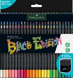 Cartoleria Astuccio cartone da 50 matite colorate triangolari Black Edition Faber-Castell