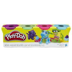 Giocattolo Play-Doh - 4 Vasetti Singoli (pasta da modellare) Hasbro