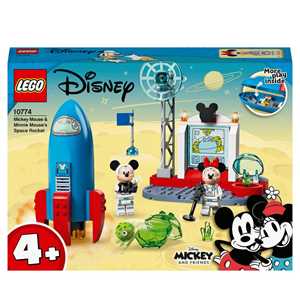 Giocattolo LEGO Disney 10774 Mickey and Friends Il Razzo Spaziale di Topolino e Minnie, Modellino in Mattoncini, Giocattoli per Bambini LEGO