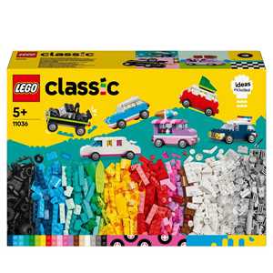 Giocattolo LEGO Classic 11036 Veicoli Creativi, Modellini di Auto in Mattoncini, Macchine Giocattolo per Bambini e Bambine 5+ Anni LEGO