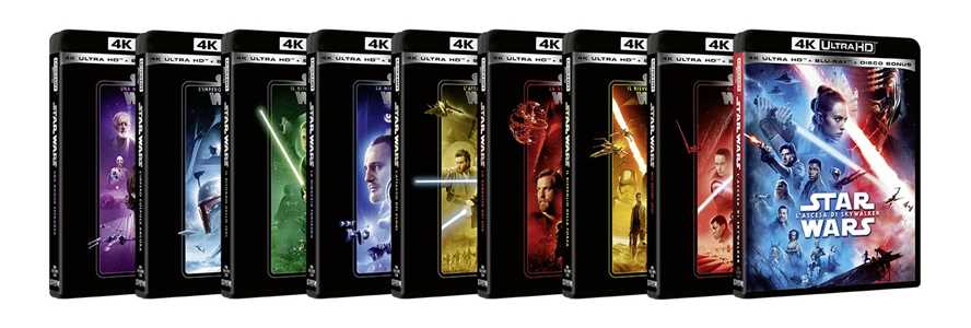 Film Star Wars. 9 Film (18 Blu-ray + 9 Blu-ray Ultra HD 4K) 