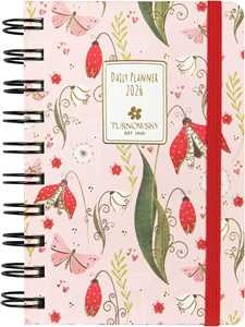 Cartoleria Agenda Giornaliera 12 mesi 2026 Turnowsky Spiralata 9x13 cm Tulipani Turnowsky