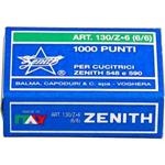 Punti metallici ZENITH 130/Z6 6/6 Conf. 1000 pezzi - 0301303601 (Conf.10)