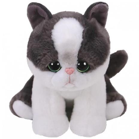 Ty Peluche Yang Gatto 15 cm Beanie Babies Gattino Giocattolo Bambini Nero/Bianco