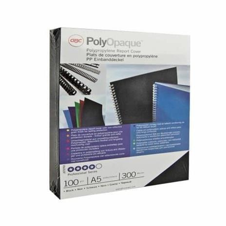 GBC Copertine rilegatura PolyOpaque A4 300 micron nere (100) - 2