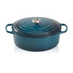 Cocotte ovale Evolution in ghisa vetrificata deep teal