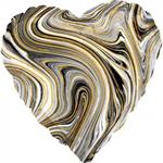 Anagram: Standard Marblez Black Heart Foil Balloon S S18 Q