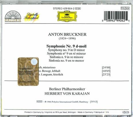 Sinfonia n.9 - CD Audio di Anton Bruckner,Herbert Von Karajan,Berliner Philharmoniker - 2