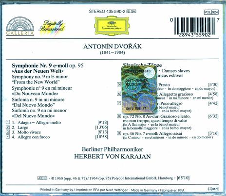 Sinfonia n.9 - CD Audio di Antonin Dvorak,Herbert Von Karajan,Berliner Philharmoniker - 2