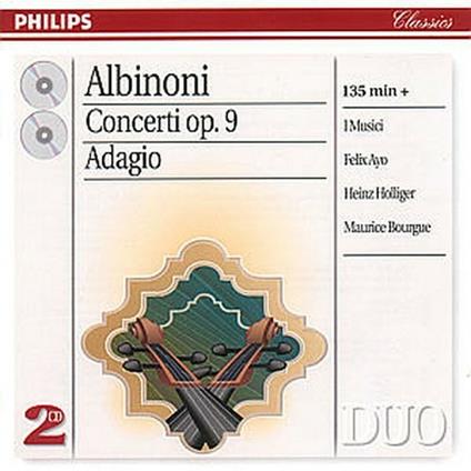 Concerti per archi op.9 - Adagio - CD Audio di Tomaso Giovanni Albinoni,Musici,Heinz Holliger,Felix Ayo