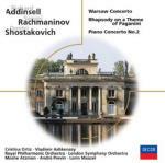 Concerto di Varsavia / Concerto per pianoforte n.2 / Concerto per pianoforte n.2 / Concerto per pianoforte - CD Audio di Sergei Rachmaninov,Alexander Scriabin,Dmitri Shostakovich,Richard Addinsell,Lorin Maazel,André Previn,Moshe Atzmon,Vladimir Ashkenazy,Cristina Ortiz,London Symphony Orchestra,Royal Philharmonic Orchestra