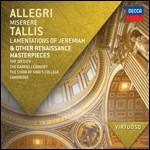 Miserere / Lamentations of Jeremiah & Other Renaissance Masterpieces - CD Audio di Gregorio Allegri,Tallis Scholars,The Sixteen