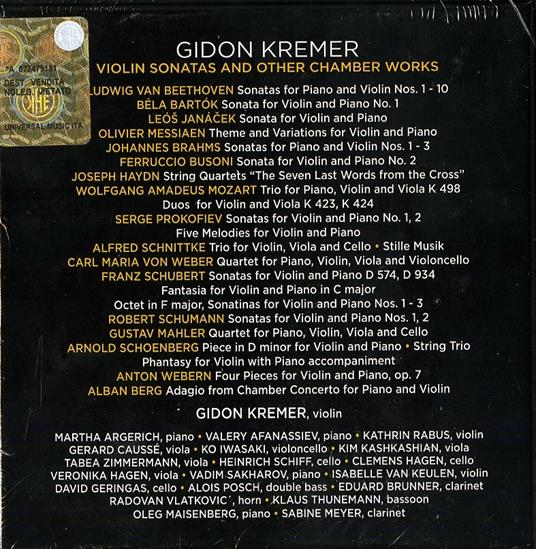 Sonate per violino - CD Audio di Gidon Kremer - 2