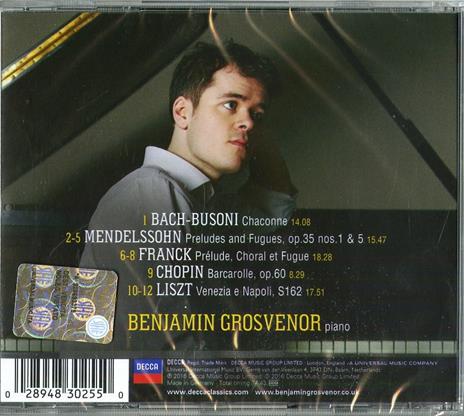 Homages - CD Audio di Johann Sebastian Bach,Frederic Chopin,Franz Liszt,César Franck,Felix Mendelssohn-Bartholdy,Ferruccio Busoni,Benjamin Grosvenor - 2