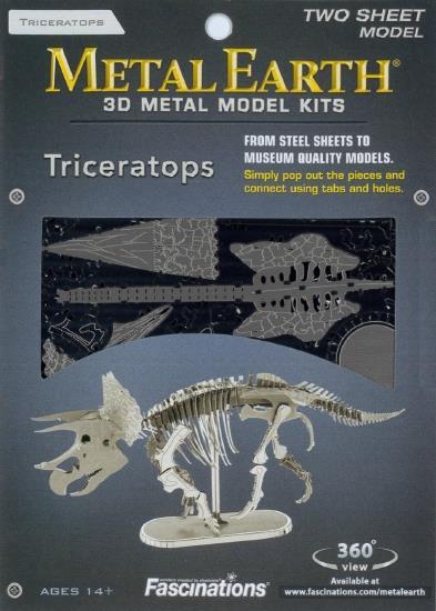 Triceratopo Triceratops Skeleton Metal Earth 3D Model Kit MMS101 - 2