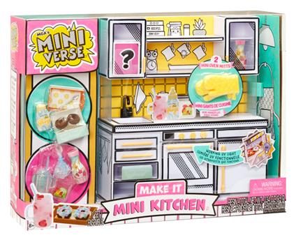 Make it mini kitchen mgas miniverse, cucina playset con luce uv, gioco di resina