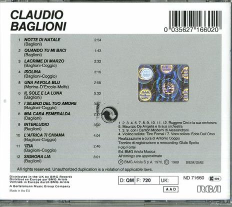 Claudio Baglioni - CD Audio di Claudio Baglioni - 2