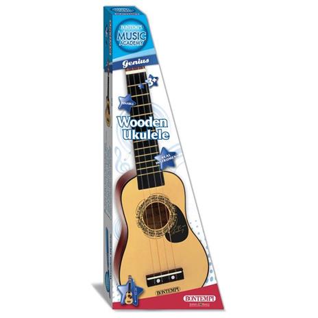 Ukulele Accordabile Chitarra Giocattolo Bambini in Legno Bontempi con Plettro - 3