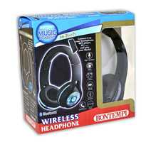 Giocattolo Cuffia Wireless con Luci Led Regolazione Volume Bluetooth Microfono Integrato Colore Nero. Bontempi (48 3001) Bontempi