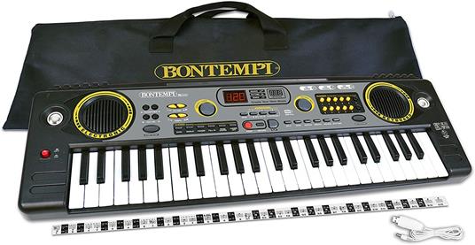 Bontempi Tastiera Digitale 15 4920 con 49 Tasti, Nero - 2