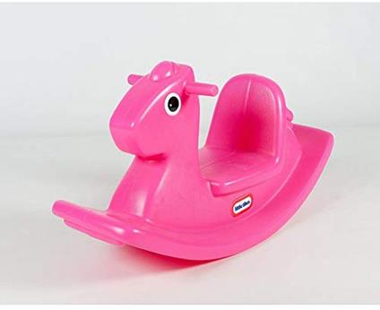 Little Tikes Cavallino a dondolo - Gioco attivo con maniglie facili da impugnare e sedile stabile per una maggiore sicurezza - Resistente - Interno ed esterno - Magenta - Età: 18+ mesi