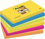 3M Post-it. 90 Foglietti Super Sticky Colori Rio De Janeiro 76x127mm