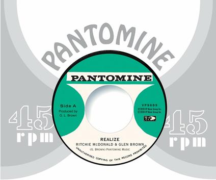 Realize - Determination Skank - Vinile 7'' di Glen Brown,Ritchie Mcdonald