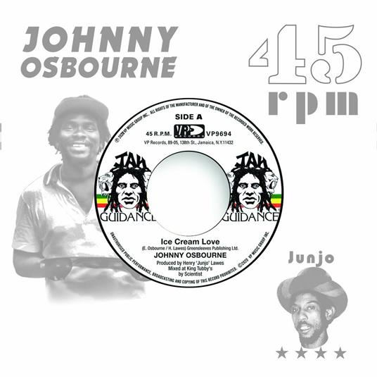 Ice Cream Love - Extra Time One - Vinile 7'' di Johnny Osbourne,Roots Radics