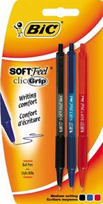 BIC 70330133990 penna roller Nero, Blu, Rosso 3 pezzo(i)