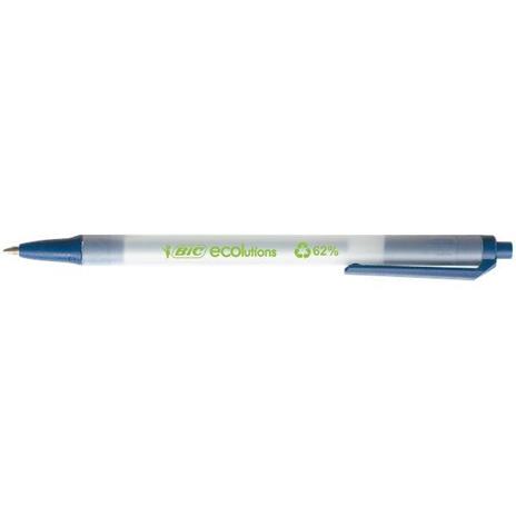 Penna a sfera a scatto Bic ECOlutions clic blu. Punta