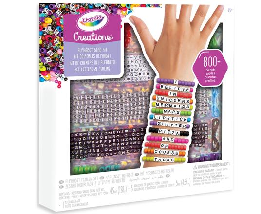 Crayola creations, set per braccialetti e bijoux con lettere e perle con  più di 800 perline, attività creativa e regalo per bambine, da 8 anni -  Crayola - Taglio e cucito - Giocattoli | Feltrinelli