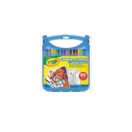 CRAYOLA - Set Valigetta Pennarelli Lavabili SuperTips, 65 pezzi