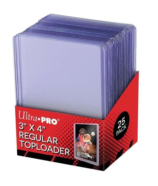 UP. Toploader. 3" x 4" Clear Regular (25 Pezzi)