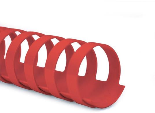 Dorsi Spirale Plastici Diam. 25Mm - 50 Pz. Rosso