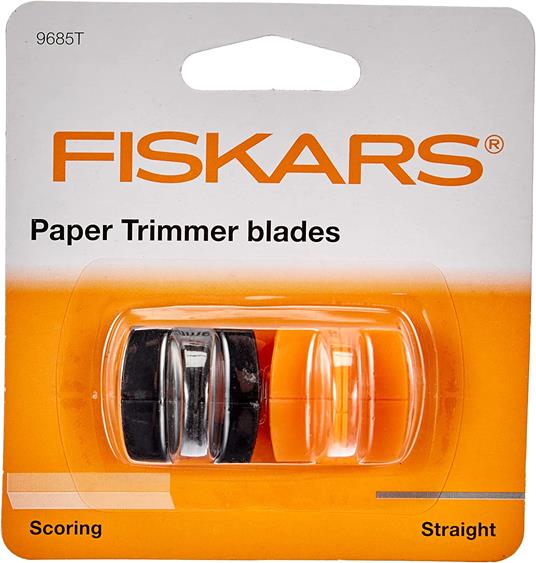 FISKARS Original Lame di ricambio per macchine tagliacarte, Lama dritta e cordonatrice, Per tagli dritti, High Profile TripleTrack, Arancione/Nero, 1003905 - 3