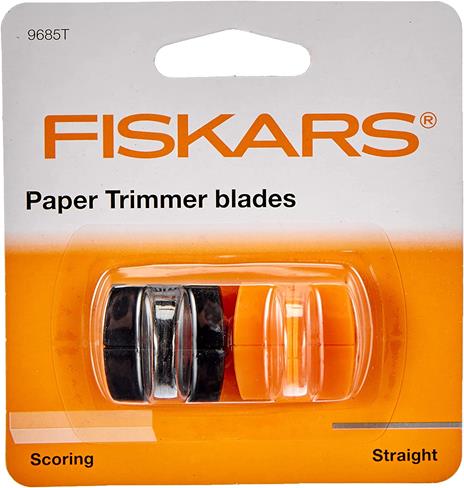 FISKARS Original Lame di ricambio per macchine tagliacarte, Lama dritta e cordonatrice, Per tagli dritti, High Profile TripleTrack, Arancione/Nero, 1003905 - 5