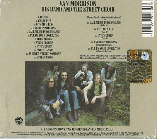 His Band and the Street Choir (Expanded & Remastered) - CD Audio di Van Morrison - 2