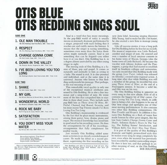 Otis Blue - Otis Sings Soul (180 gr.) - Vinile LP di Otis Redding - 2