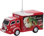 Kurt Adler Coca Cola Delivery Truck with Silver Wreath Christmas Ornament Coke CC1111 New