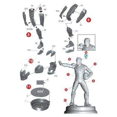 Model Kit. Iron Man 3. Mark XLII (Battle Damaged Version) (DR38328) - 4