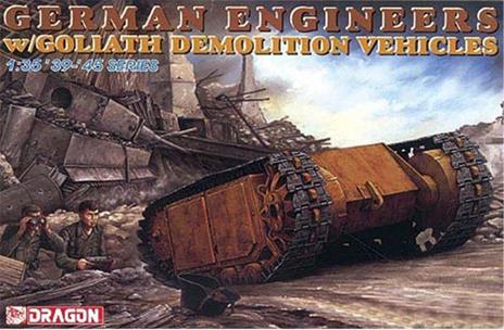 German Engineers W/ Goliath Demolition Vehicles Plastic Kit 1:35 Model D6103 - 2