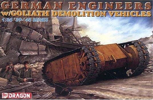 German Engineers W/ Goliath Demolition Vehicles Plastic Kit 1:35 Model D6103