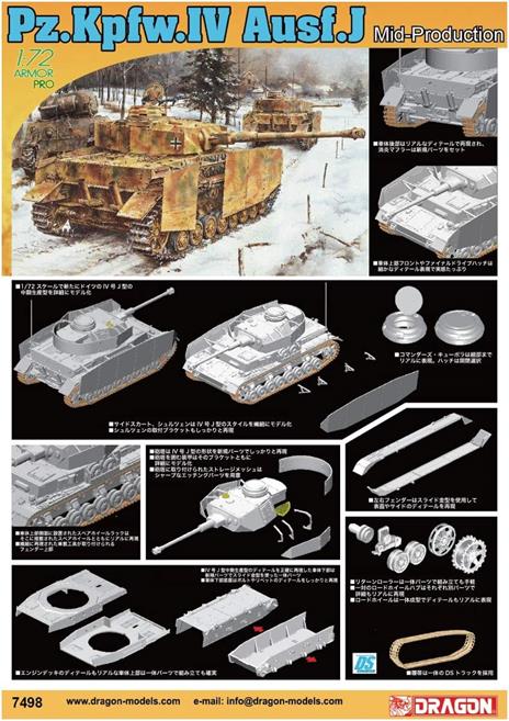 1/72 Pz. Kpfw.Iv Ausf. J Mid Production (DR7498) - 2