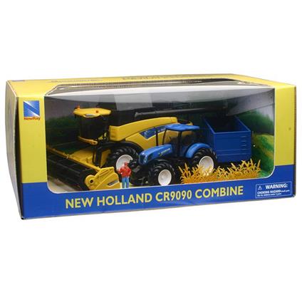 Modellino Trattore Con Rimorchio New Holland 1:32 Newray