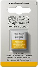 Winsor and Newton Artists Watercolour Raw Sienna (1) Half Pan