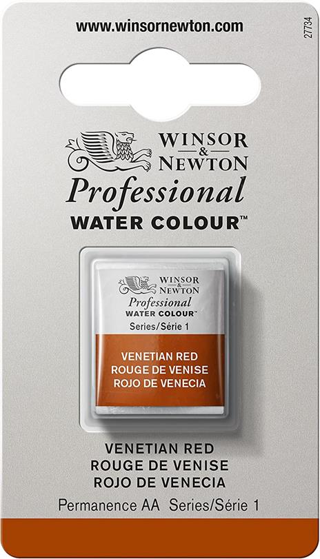 Winsor and Newton Artists Watercolour Venetian Red (1) Half Pan