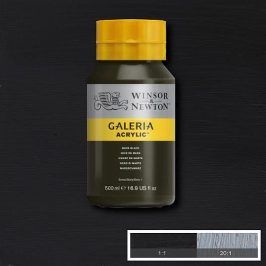 Acrilico Winsor & Newton Galeria 500ml -nero Di Marte