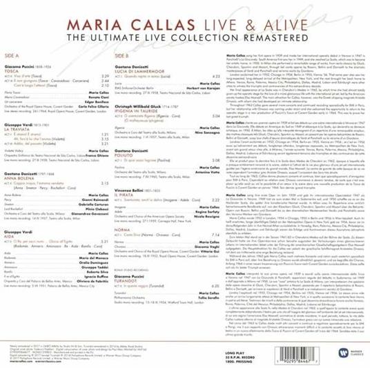 Live & Alive. The Ultimate Live Collection Remastered - Vinile LP di Maria Callas - 2